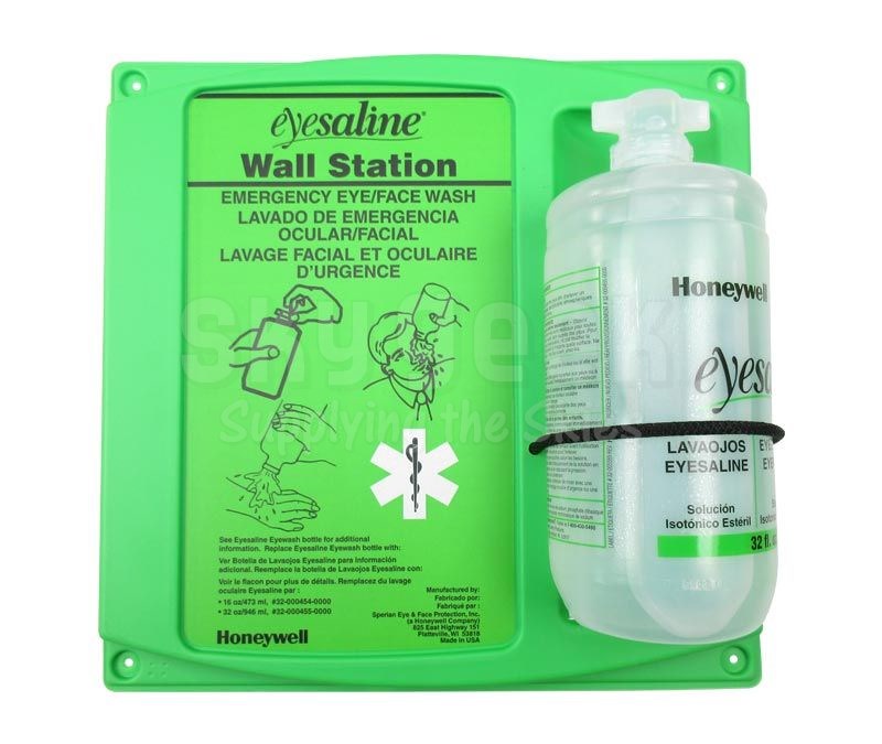 STATION, EYEWASH, CONTAINS 32 OZ. EYSALINE SOLU