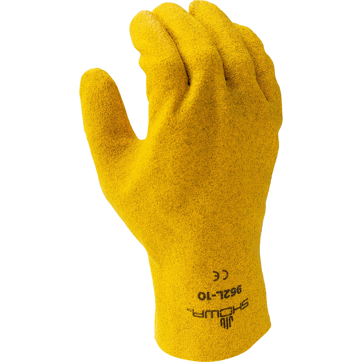 General purpose PVC fully coated, yellow, jersey liner, slip-on, medium