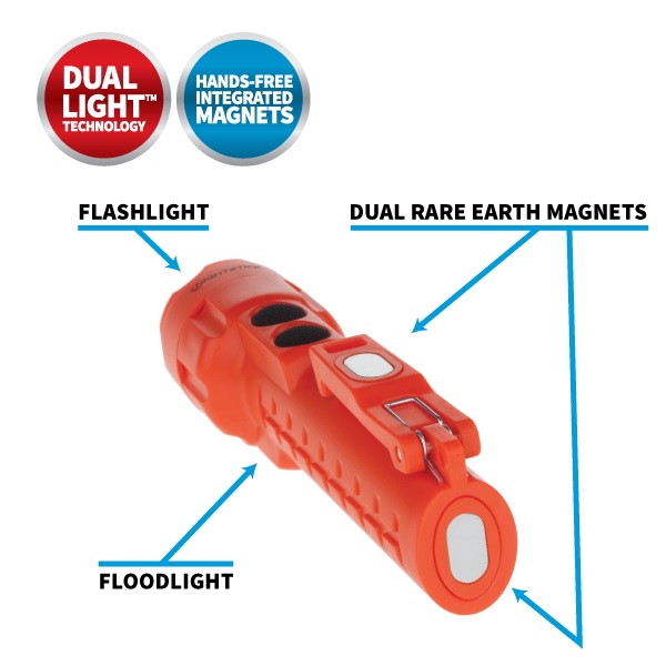 Nightstick Dual-Light™ Flashlight w/Dual Magnets