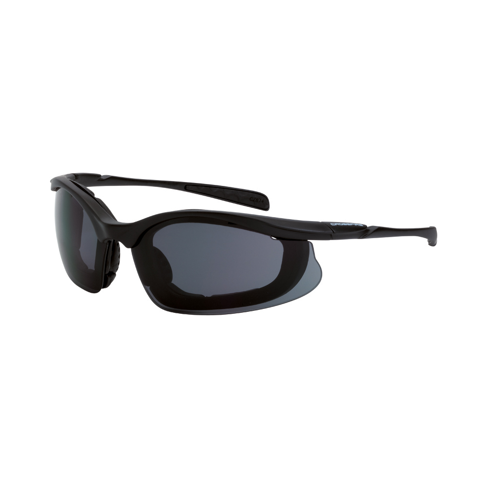 Concept Foam Lined Safety Eyewear - Matte Black Frame - Smoke Anti-Fog Lens