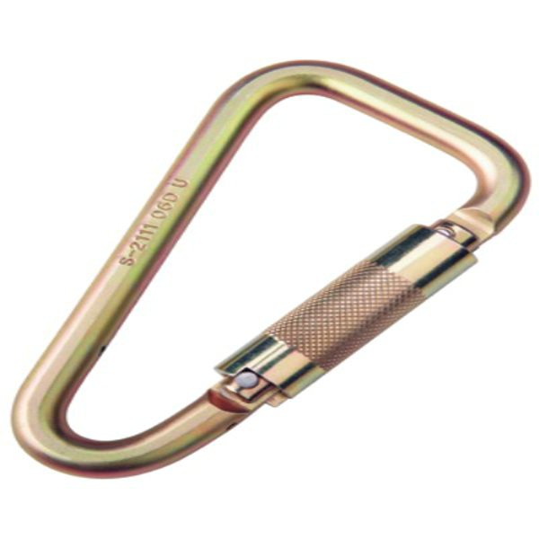 STEEL CARABINER,3600 LBSELF CLOSING/LOCKING GA,