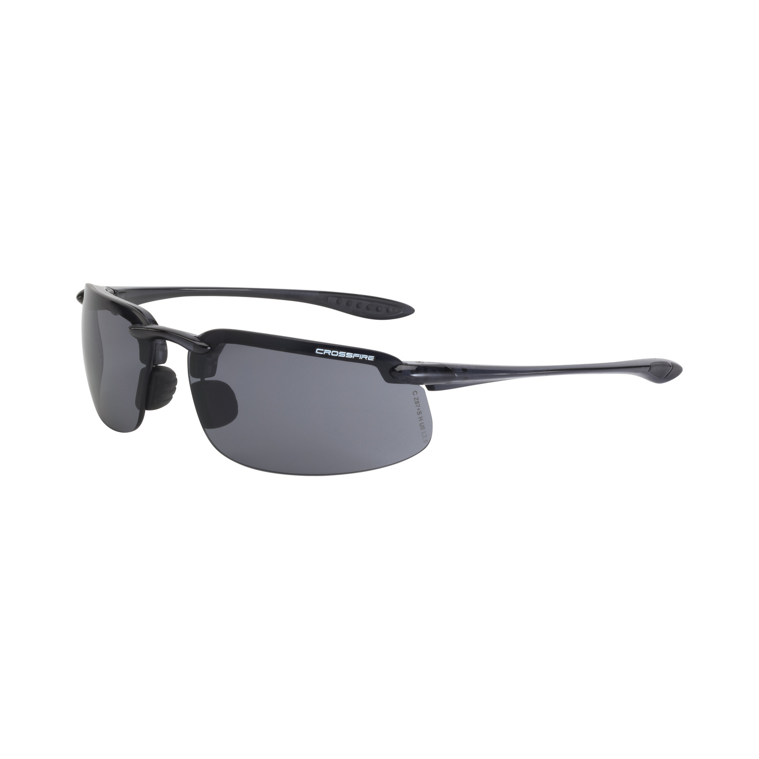 ES4 Premium Safety Eyewear - Crystal Black Frame - Smoke Lens