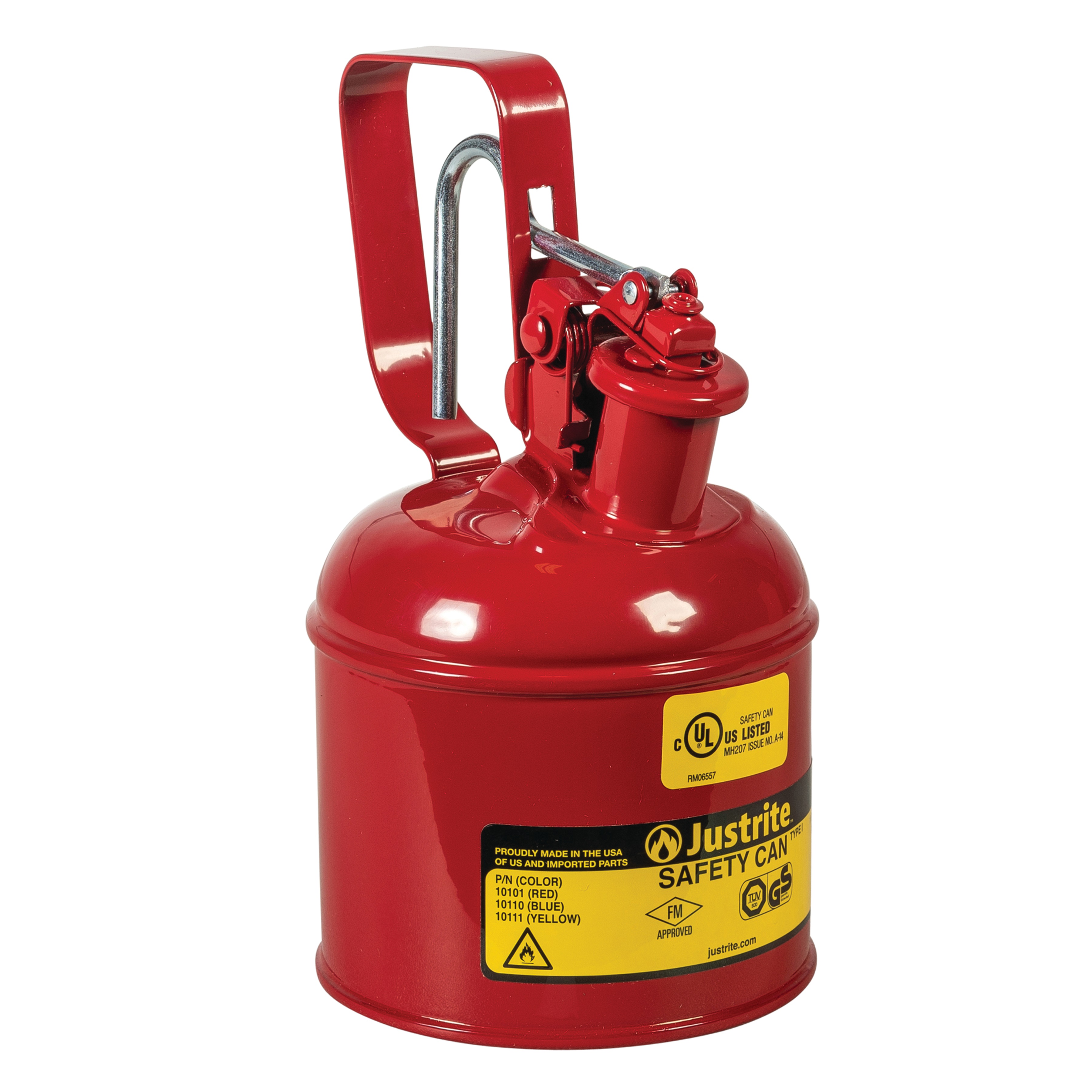 Justrite Trigger Handle Type I Safety Cans Red