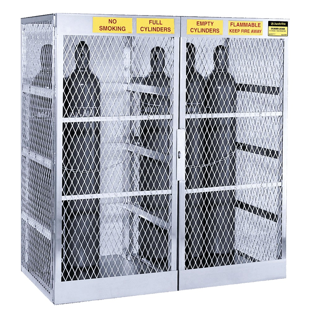 Justrite Aluminum Cylinder Lockers Compressed Gas