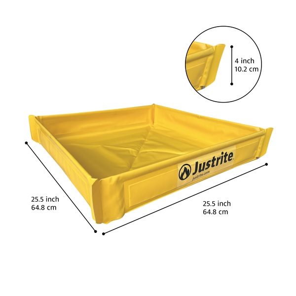 FOLDING UTILITY TRAY, 25.5" X 25.5" X 4"