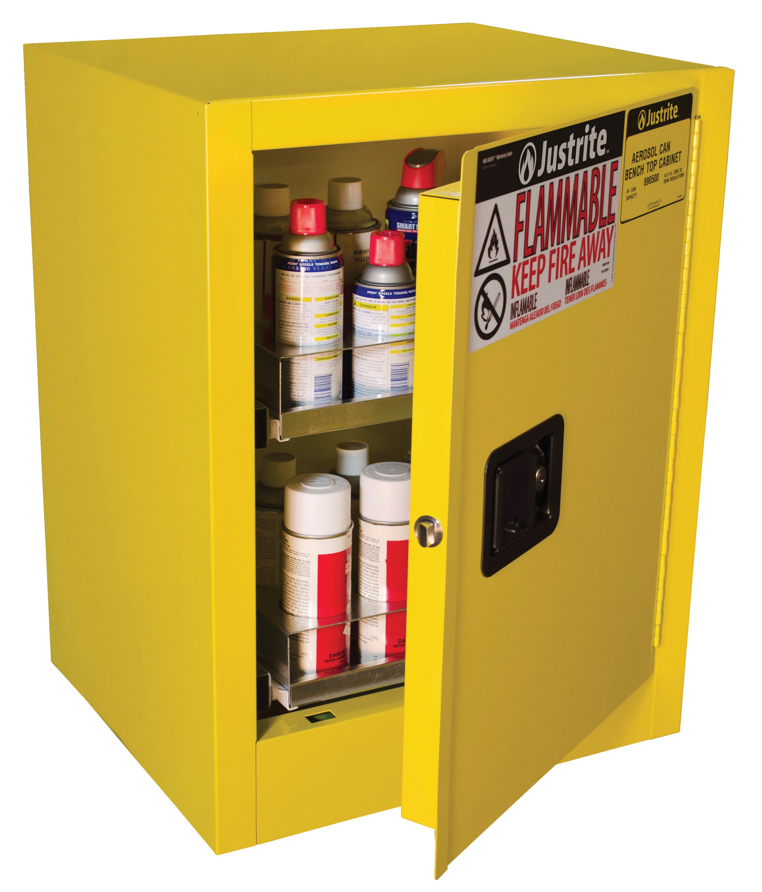 Justrite Sure-Grip® EX Aerosol Can Benchtop Safety Cabinet