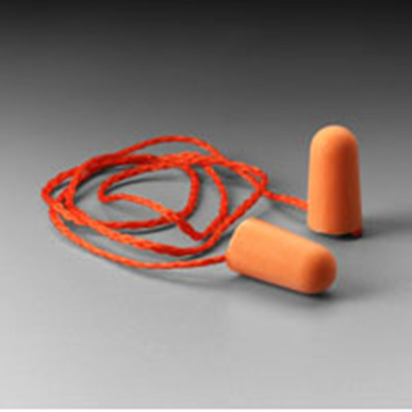 EARPLUGS,DISP,ORANGE W/CORD 100/BX