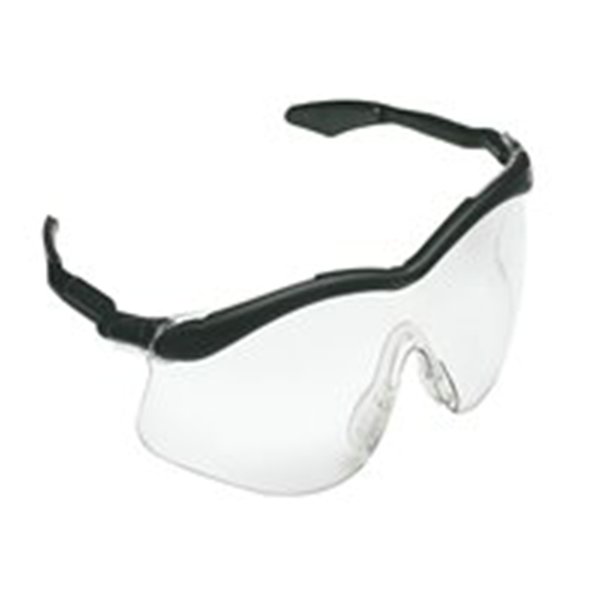 GLASSES,QX3000 BLACK SPAT GRI CLEAR LENS 10/BX