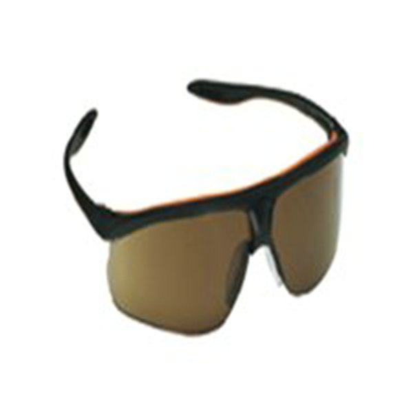 GLASSES,BLACK SPORT GRIP TEMPLE,ORANGE BRONZE LENS