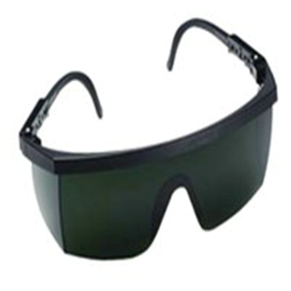 SAFETY GLASSES,NASSAU,BLACK FRAME,GREEN SHADE