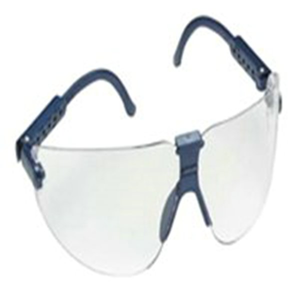 SAFETY GLASSES,LEXA,MEDIBLUE TEMPLES,CLEAR LENS