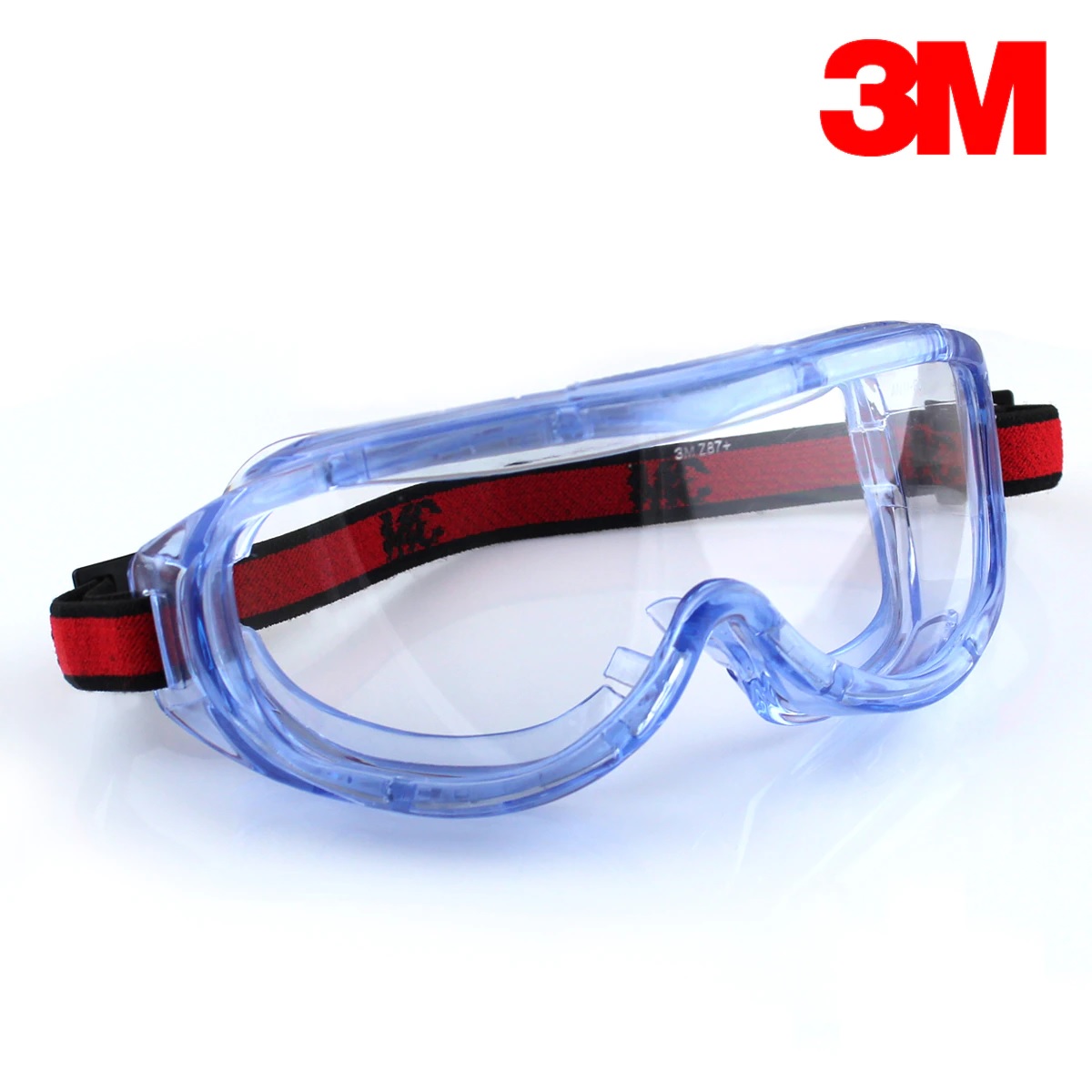 SAFETY GOGGLES, BLUE FRAME, ANTI-FOG CLEAR LENS