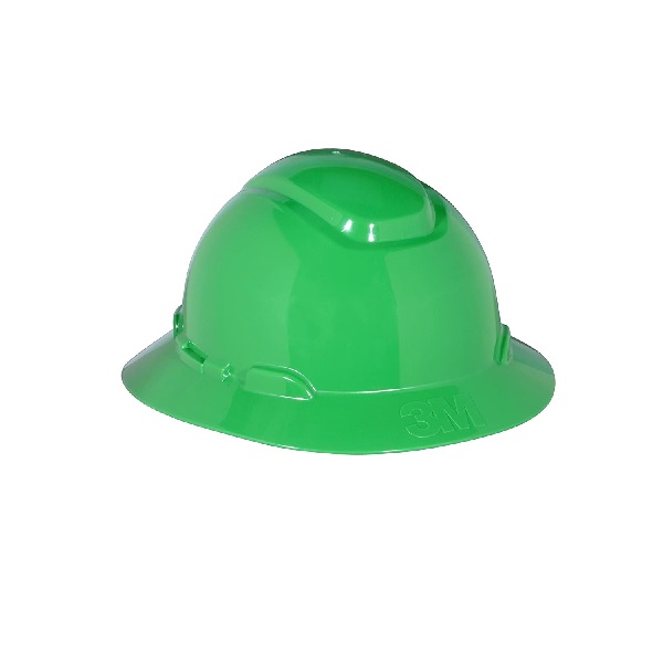 FULL BRIM HARD HAT GREEN4-POINT RATCHET SUSPENSION