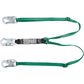 V-Series standard twin-leg adjustable energy absorbing lanyard, 6',36C small snaphooks, ANSI Z359.13-2013