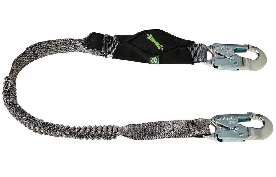 V-Series Stretch single-leg energy absorbing lanyard, 6',36C small snaphooks