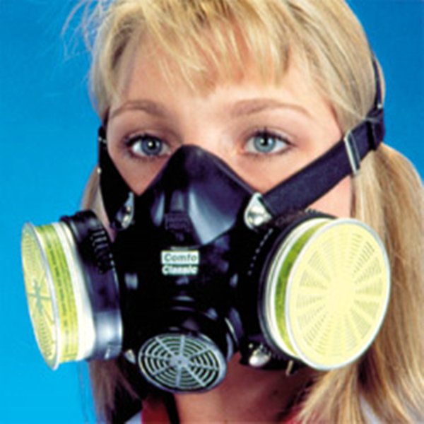 RESPIRATOR, PURIFIER, COMFO CLASSIC LARGE SILICON RUBBER, HALF MASK WITH CRADLE HEAD- BAND,