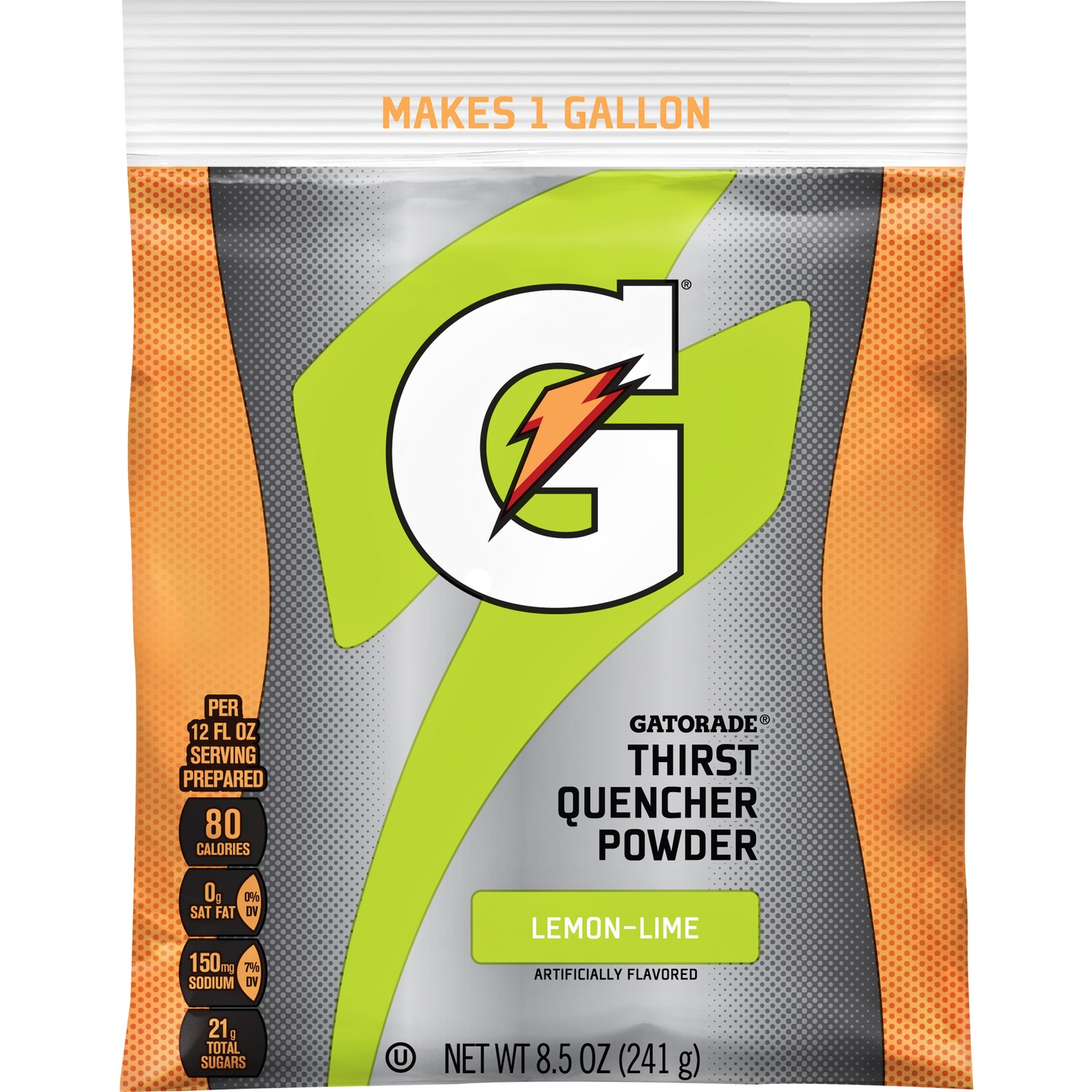 GATORADE, POWDER, LEMON LIME, 8.5 OZ, YIELDS 1 GALLON