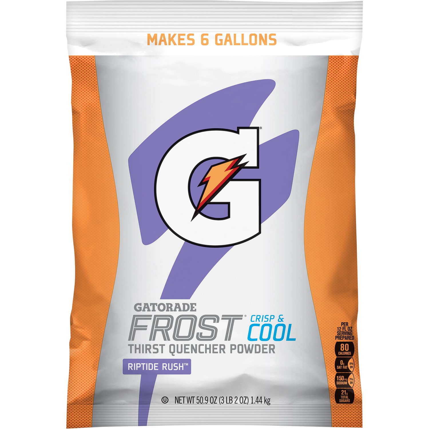 GATORADE, INSTANT POWDER, RIPTIDE RUSH, 51OZ PACK, 14/CS