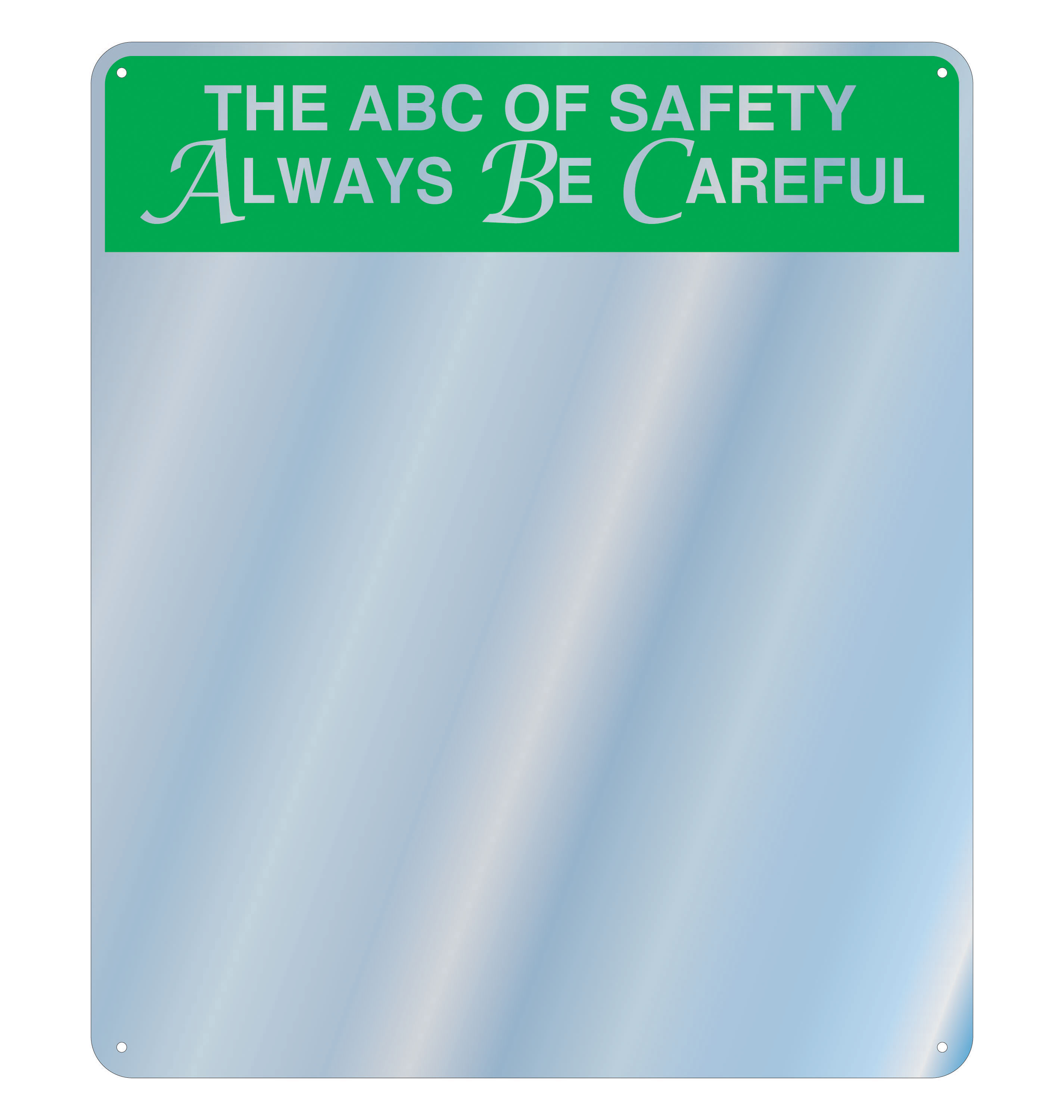MIRROR BI-LINGUAL ACRYLI 19X16 "ABC OF SAFETY"