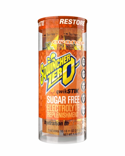 Sqwincher® Zero Qwik Stik® 20 oz. Orange Flavored Powder Concentrate Tubes Electrolyte Hydration Drink Mix