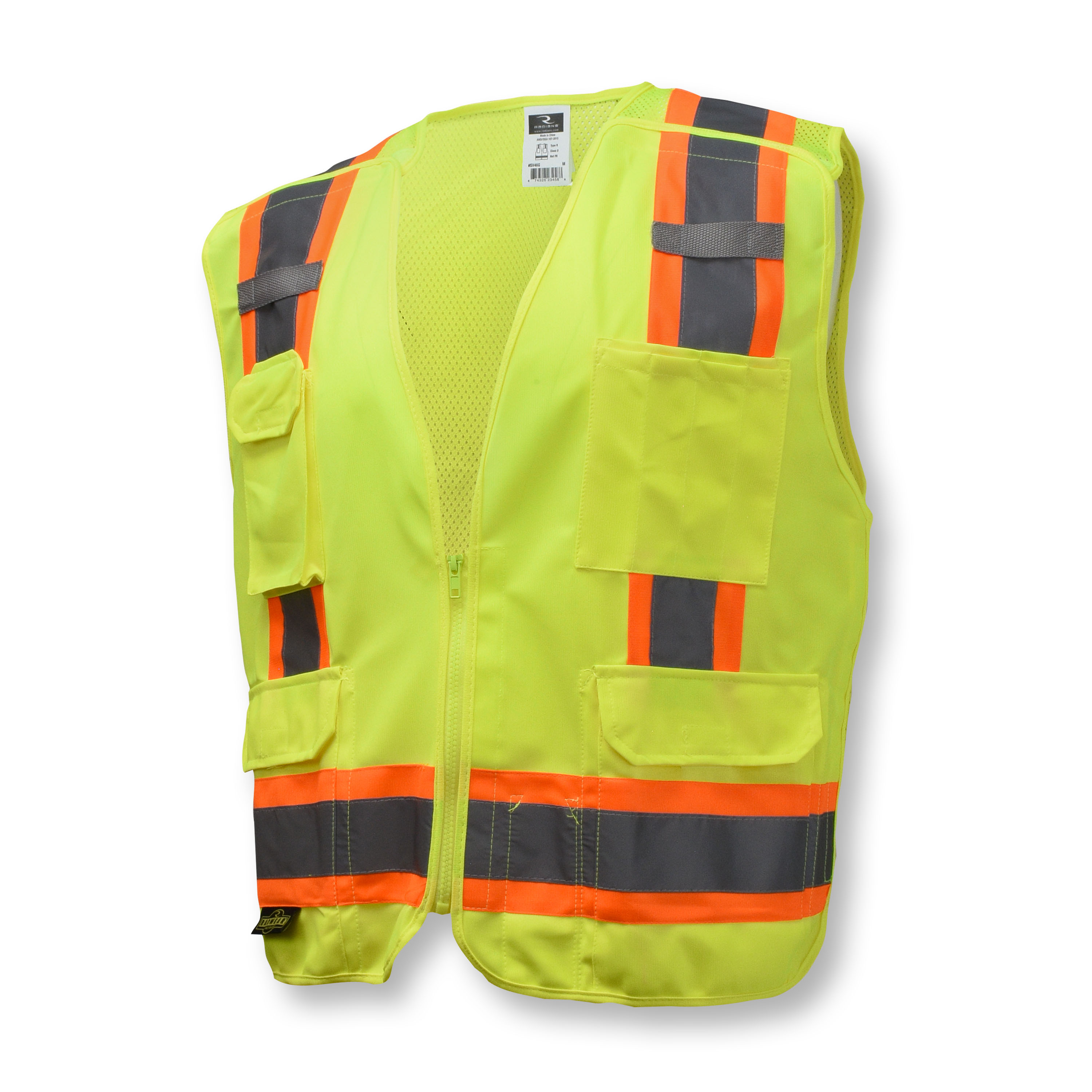 SV46 Surveyor Type R Class 2 Breakaway Two Tone Safety Vest - Green - Size 2X