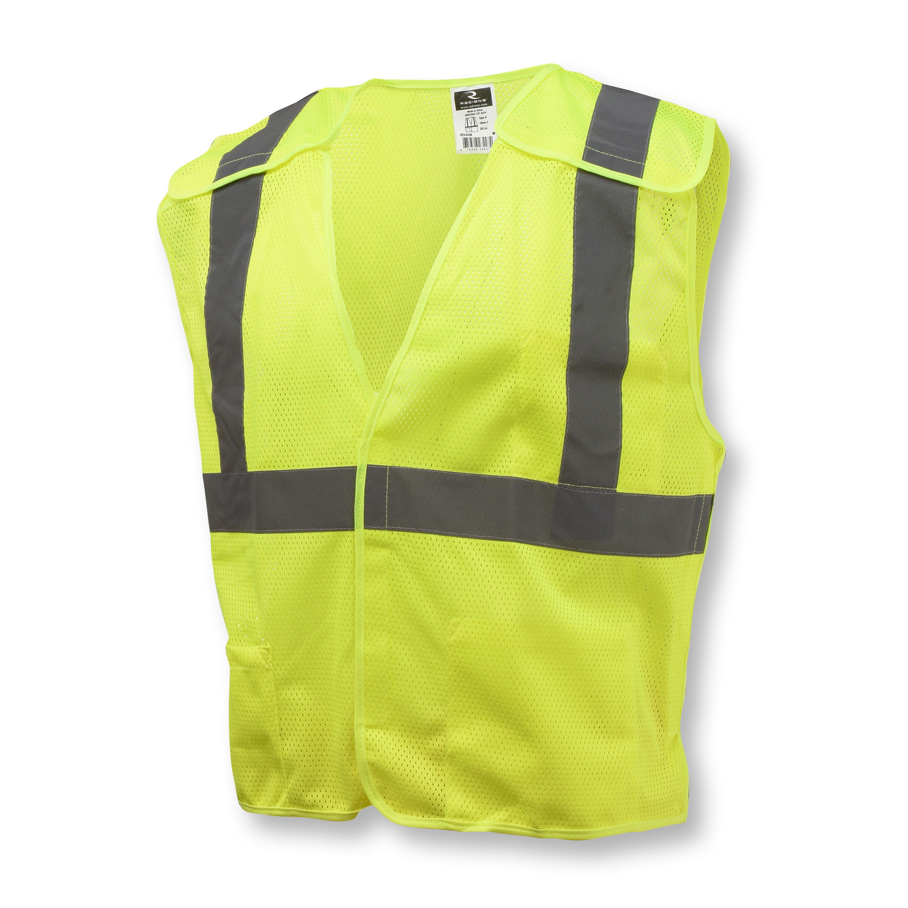 SV4 Economy Type R Class 2 Breakaway Mesh Safety Vest - Green - Size L