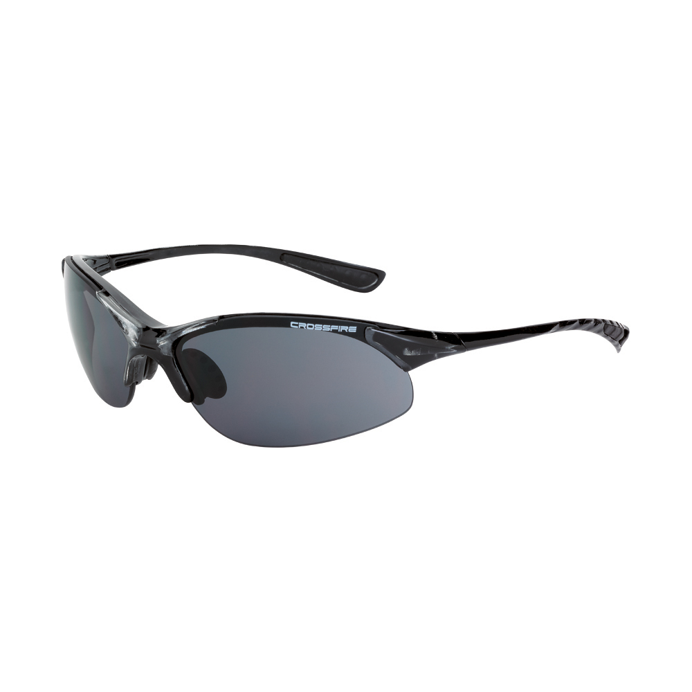 XCBR Premium Safety Eyewear - Crystal Black Frame - Smoke Lens