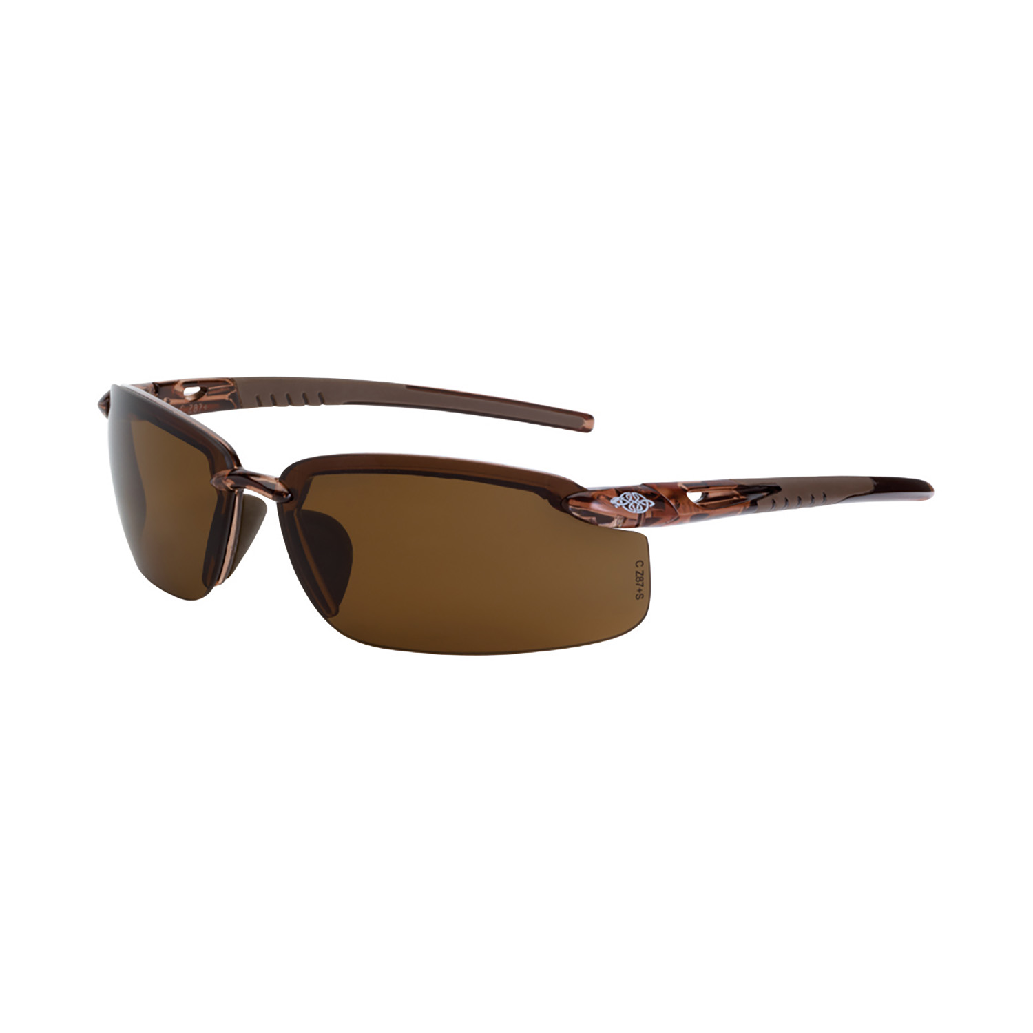 ES5 Premium Safety Eyewear - Crystal Brown Frame - Polarized Brown Lens