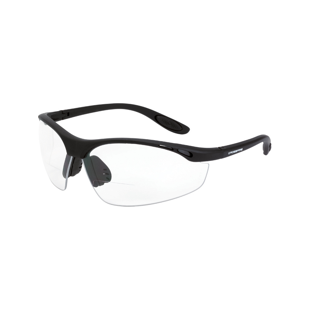 Talon Bifocal Safety Eyewear - Matte Black Frame - Clear Lens - 1.5 Diopter